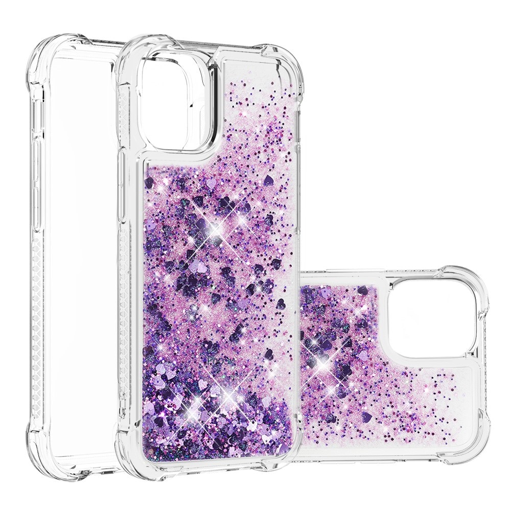 Glitter Powder TPU Case iPhone 13 Mini lila