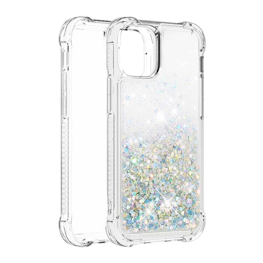 Glitter Powder TPU Case iPhone 13 Mini silver
