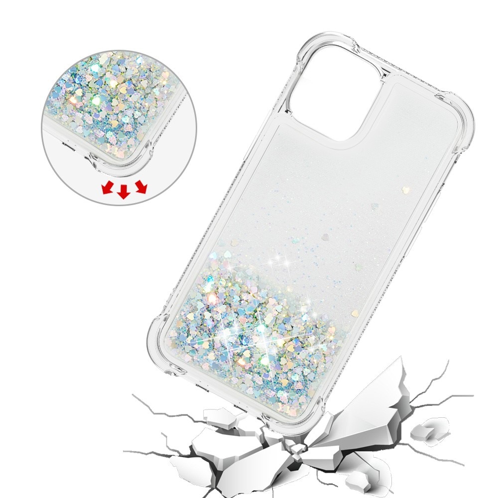 Glitter Powder TPU Case iPhone 13 Mini silver