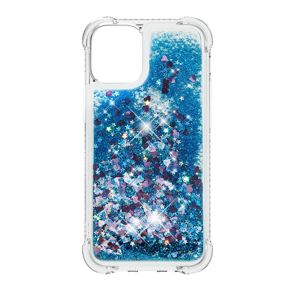 Glitter Powder TPU Case iPhone 13 Mini blå
