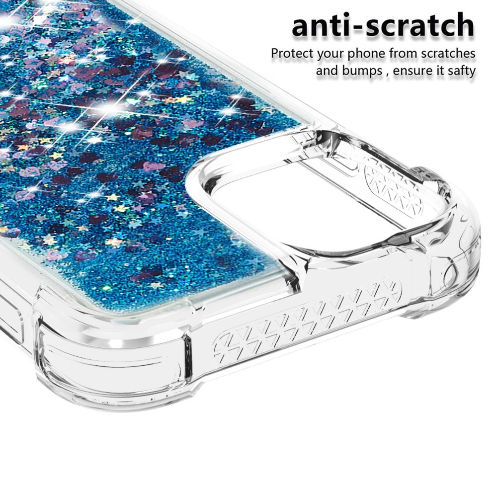 Glitter Powder TPU Case iPhone 13 Mini blå
