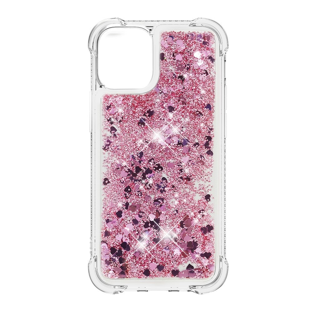 Glitter Powder TPU Case iPhone 13 roséguld