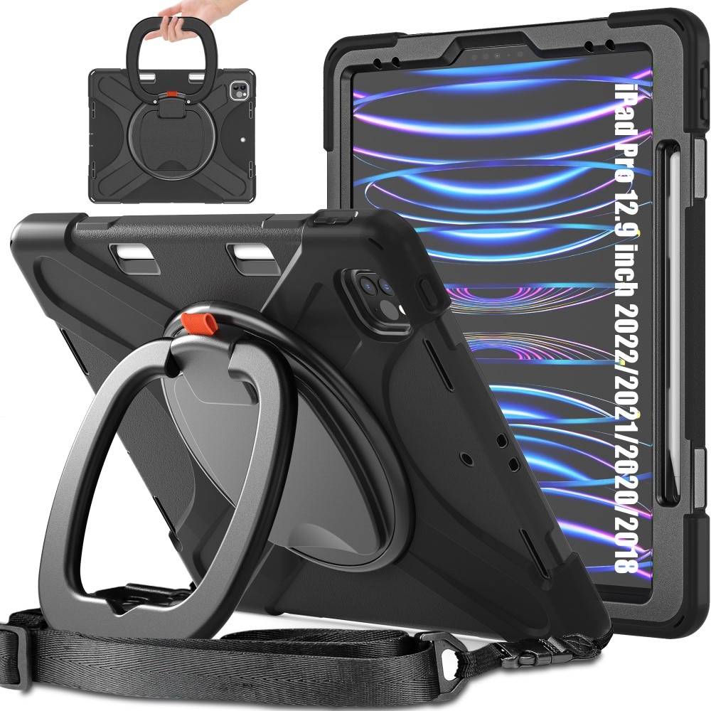 Kickstand Hybridsskal med axelrem iPad Pro 12.9 4th Gen (2020) svart