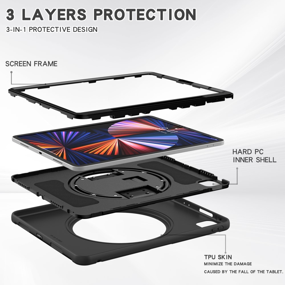 Stöttåligt Hybridskal iPad Pro 12.9 5th Gen (2021) svart