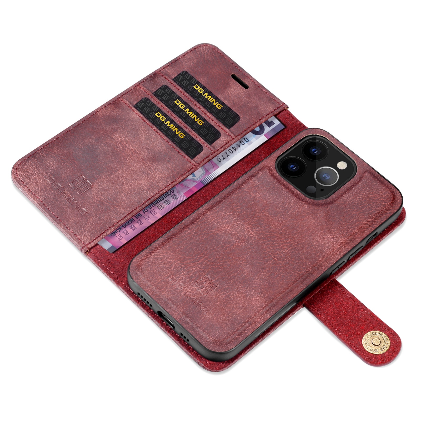 Magnet Wallet iPhone 13 Pro Max Röd