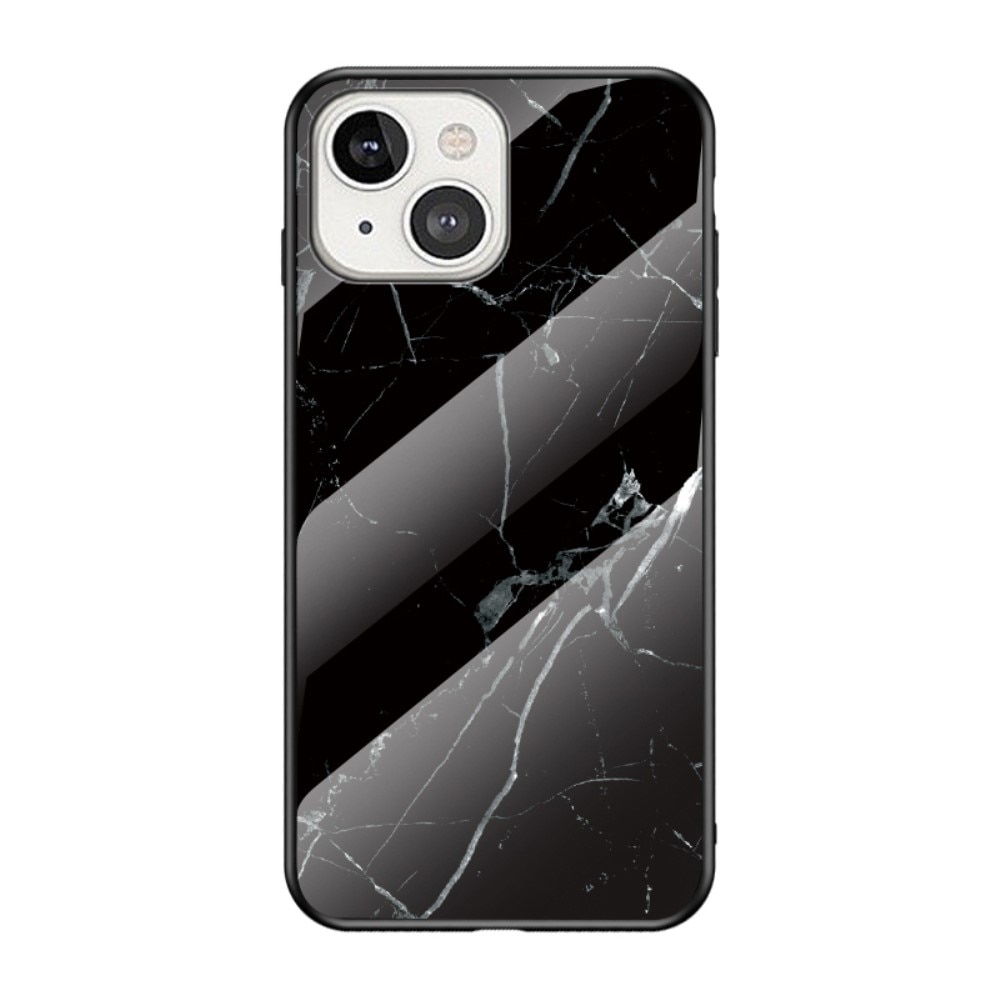 Skal Härdat Glas Apple iPhone 13 svart marmor