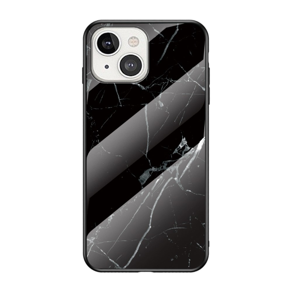 Skal Härdat Glas Apple iPhone 13 Mini svart marmor