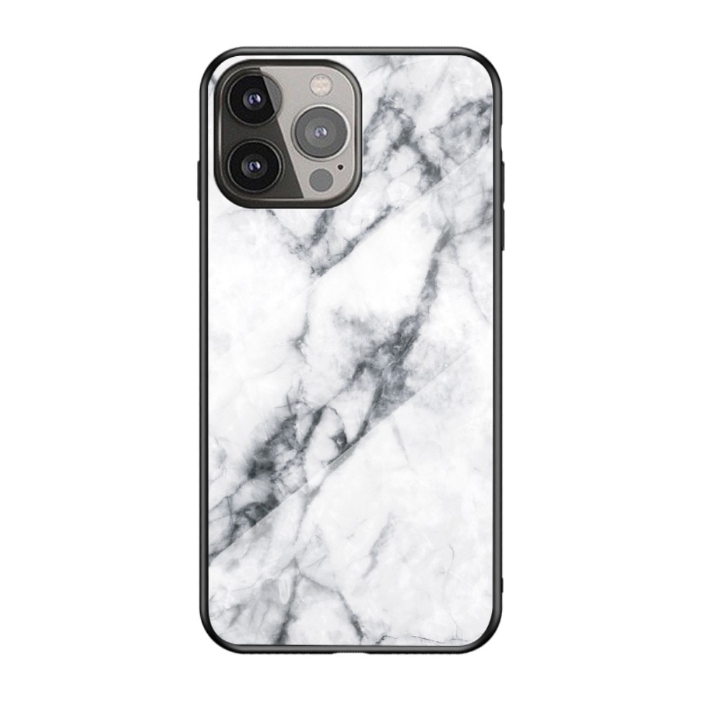 Skal Härdat Glas Apple iPhone 13 Pro vit marmor