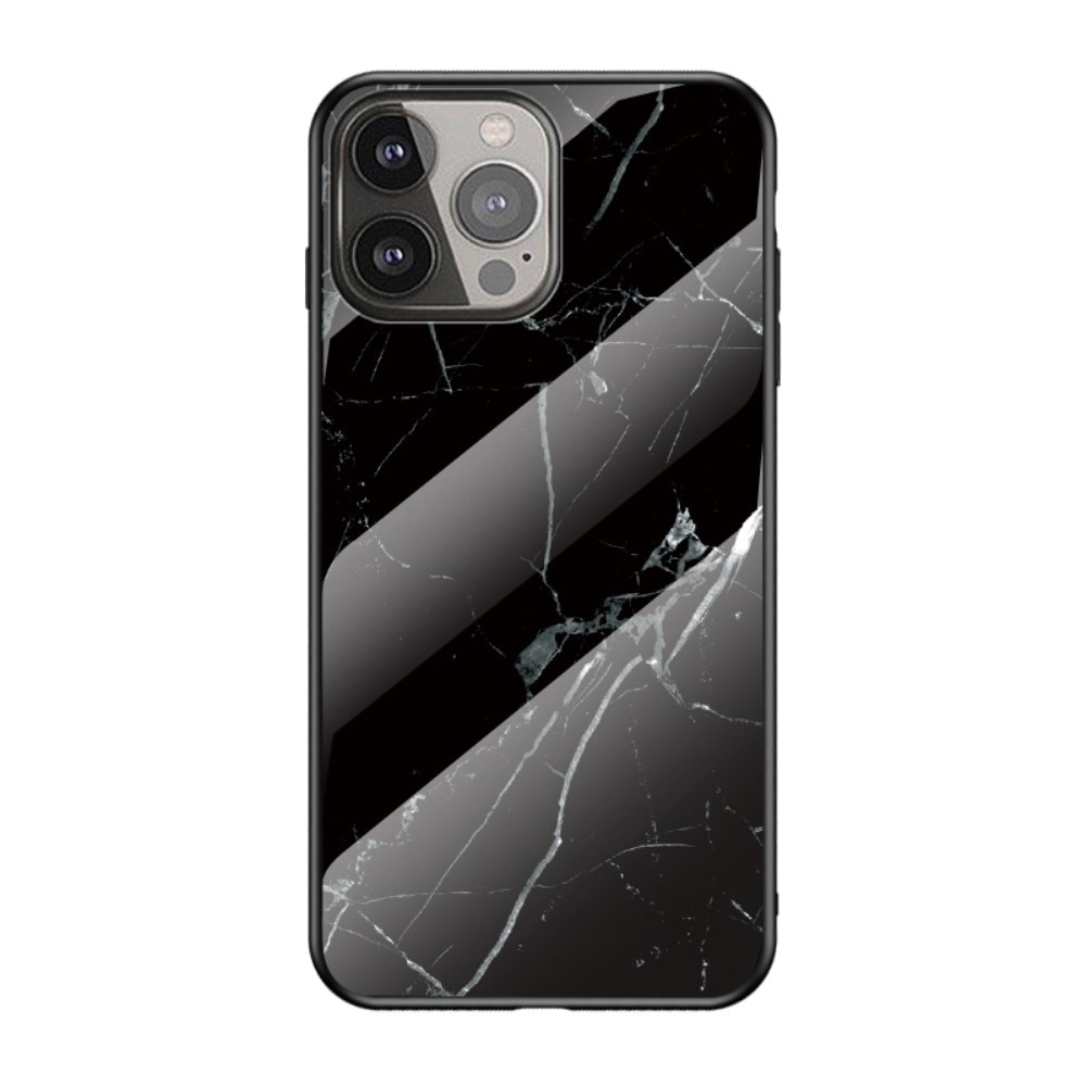 Skal Härdat Glas Apple iPhone 13 Pro Max svart marmor
