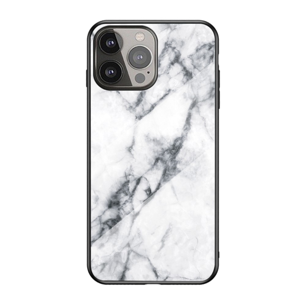 Skal Härdat Glas Apple iPhone 13 Pro Max vit marmor