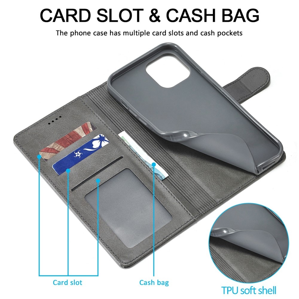 Plånboksfodral iPhone 13 Pro Max grå