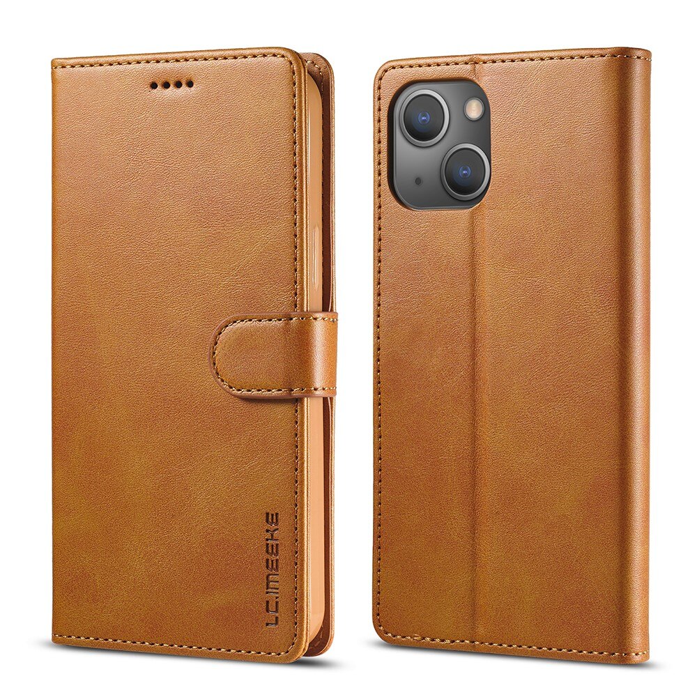 Plånboksfodral iPhone 13 cognac