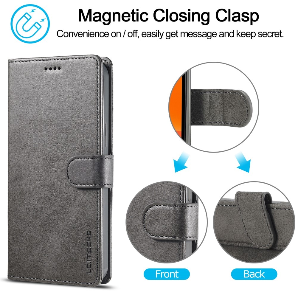Plånboksfodral iPhone 13 grå