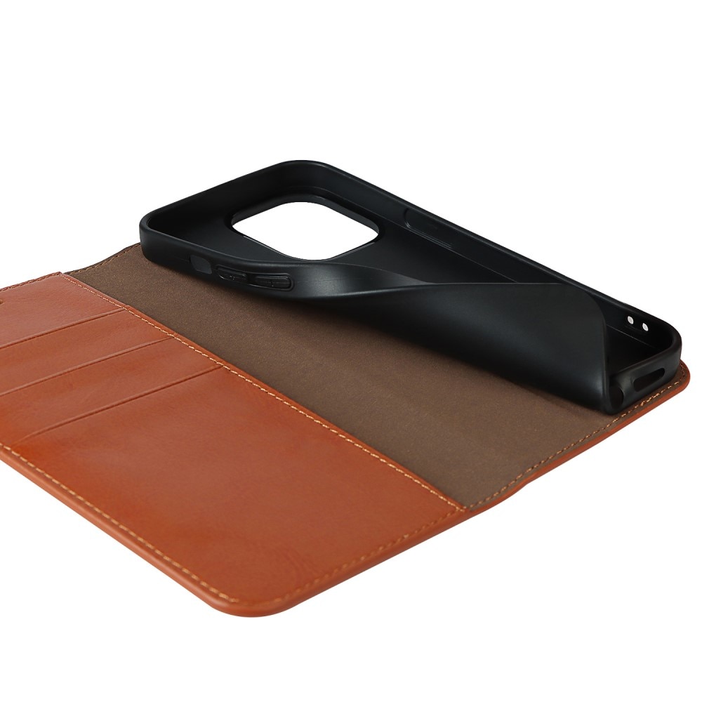 Mobilfodral Äkta Läder iPhone 12/12 Pro brun