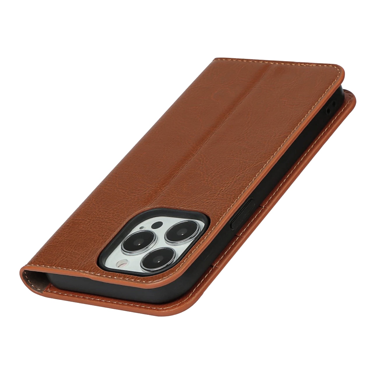 Mobilfodral Äkta Läder iPhone 13 Pro Brun