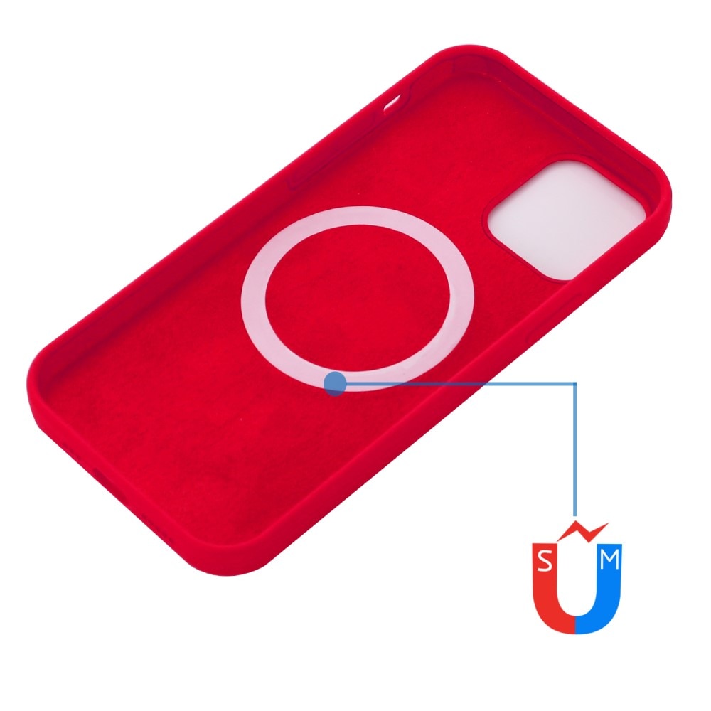 Silicone Magnetic Case iPhone 13 Red