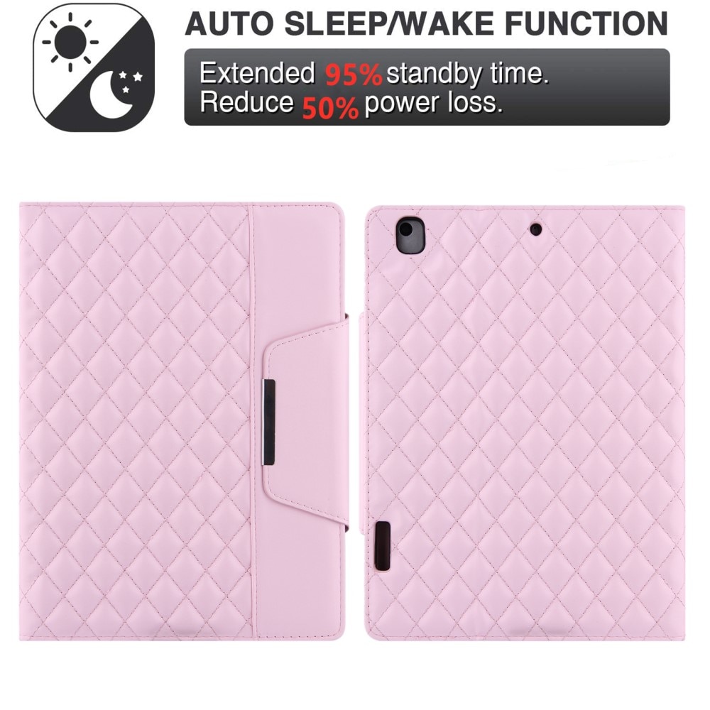 Fodral iPad 10.2 7th Gen (2019) Quilted rosa