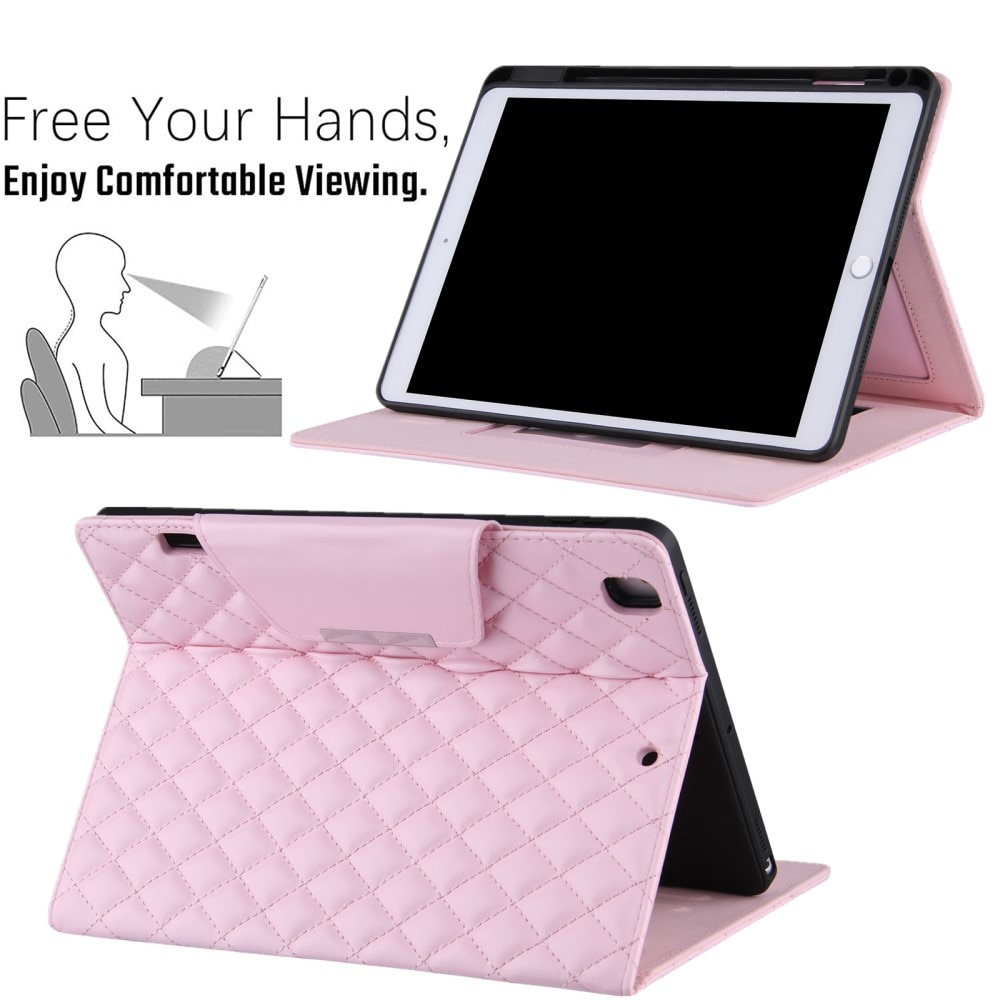 Fodral iPad 10.2 8th Gen (2020) Quilted rosa