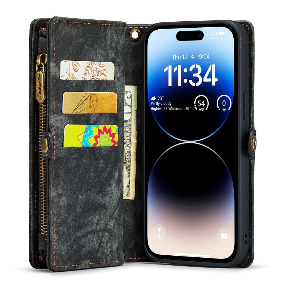 Multi-slot Plånboksfodral iPhone 13 Pro Max grå