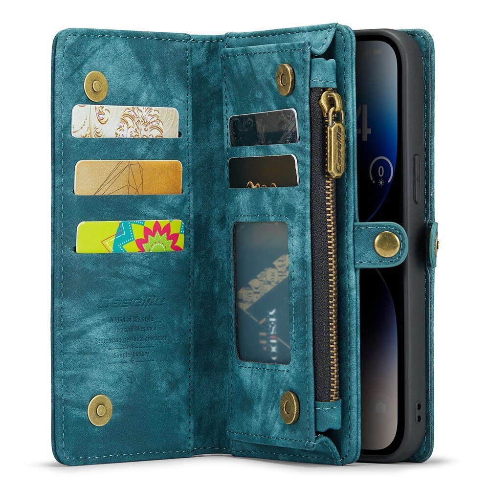 Multi-slot Plånboksfodral iPhone 13 Pro Max Blå