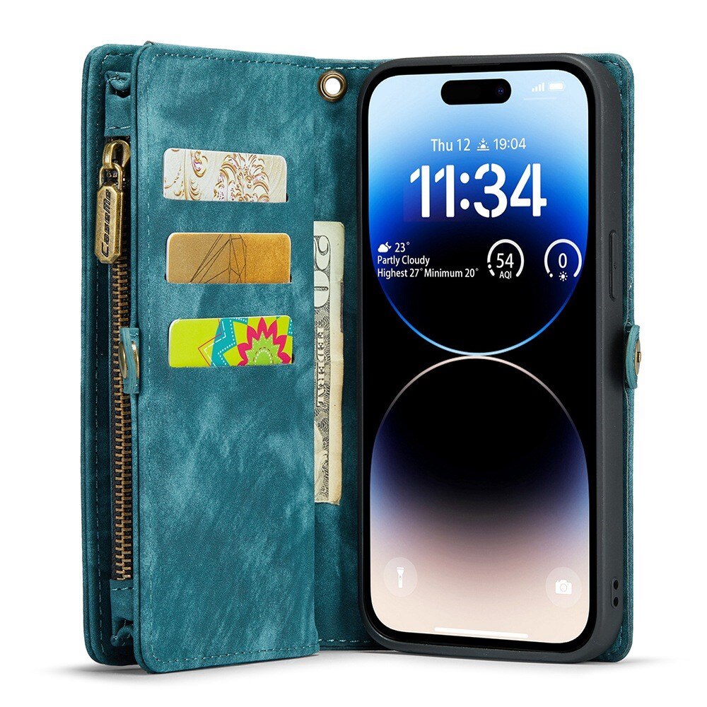 Multi-slot Plånboksfodral iPhone 13 Pro Max Blå