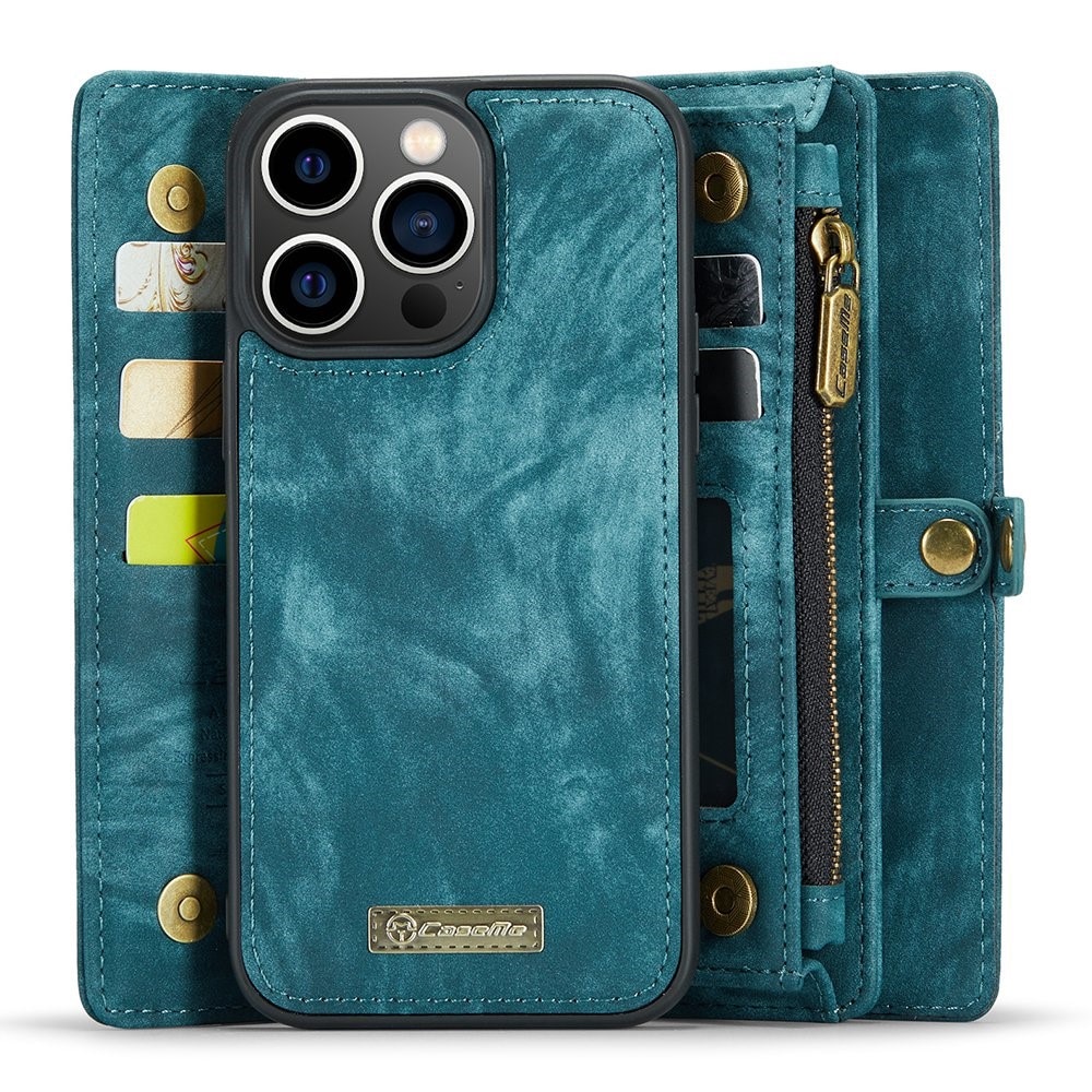 Multi-slot Plånboksfodral iPhone 13 Pro Blå