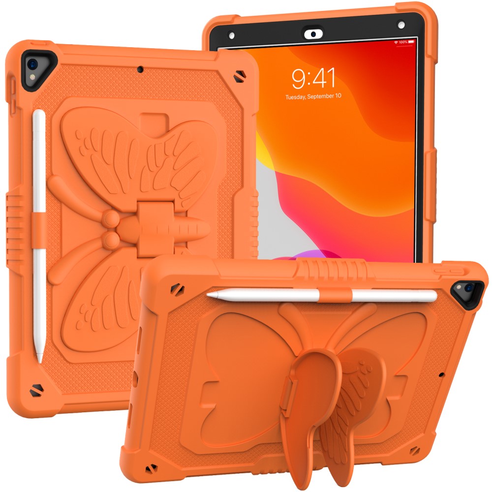 Hybridskal Fjäril med axelrem iPad 10.2 9th Gen (2021) orange