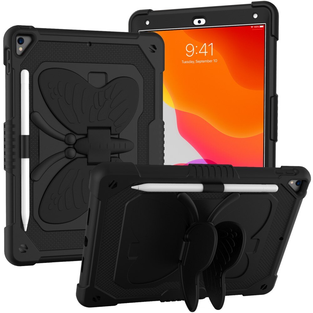Hybridskal Fjäril med axelrem iPad 10.2 7th Gen (2019) svart