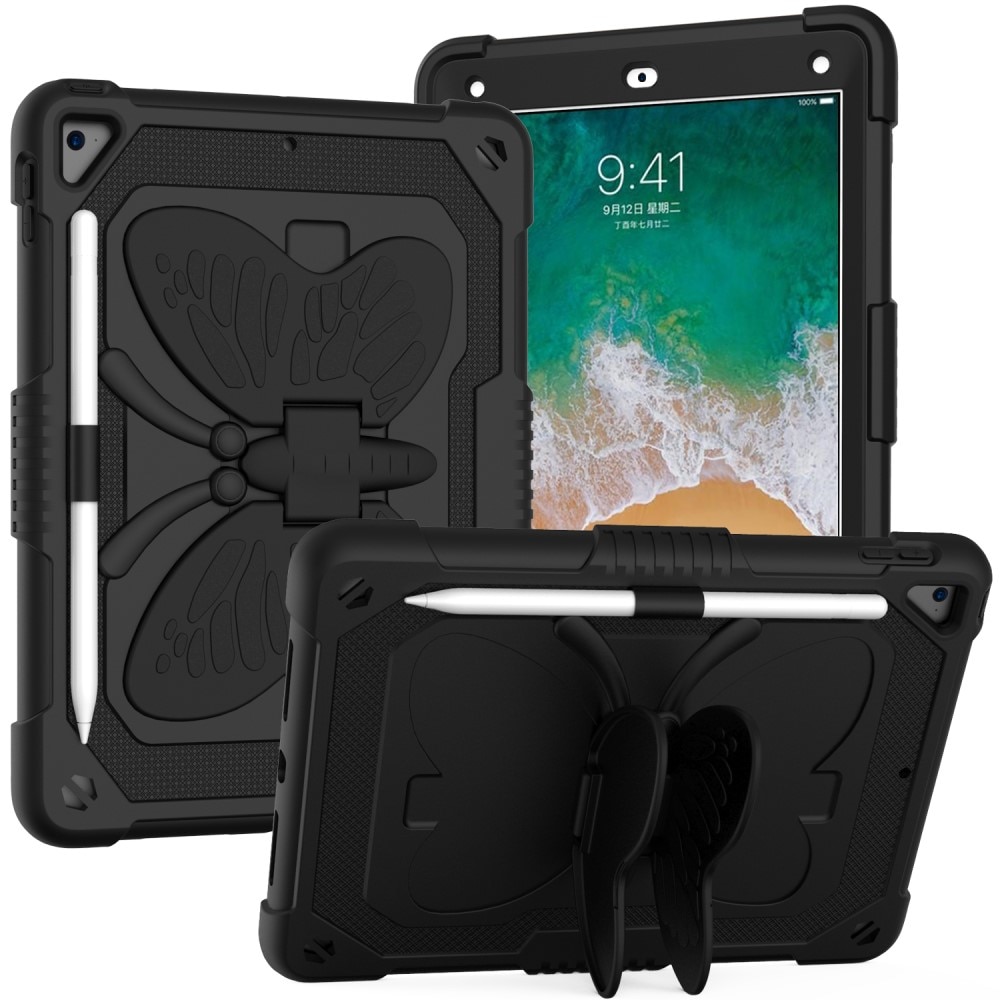 Hybridskal Fjäril med axelrem iPad 9.7 6th Gen (2018) svart