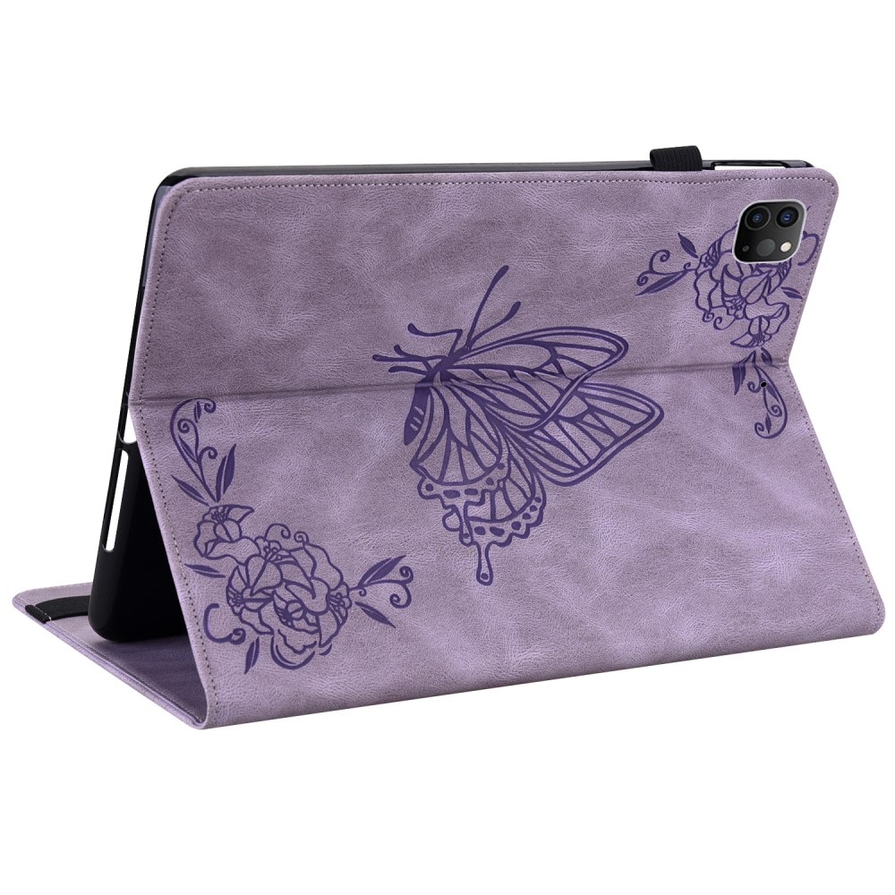 Läderfodral Fjärilar iPad Pro 11 2nd Gen (2020) lila