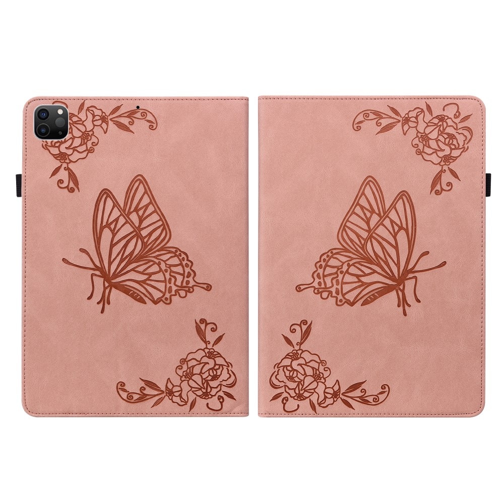 Läderfodral Fjärilar iPad Air 10.9 4th Gen (2020) rosa
