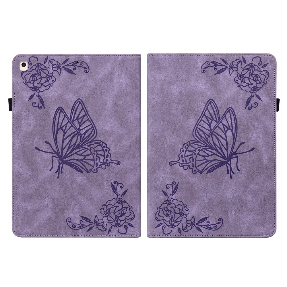 Läderfodral Fjärilar iPad 10.2 8th Gen (2020) lila