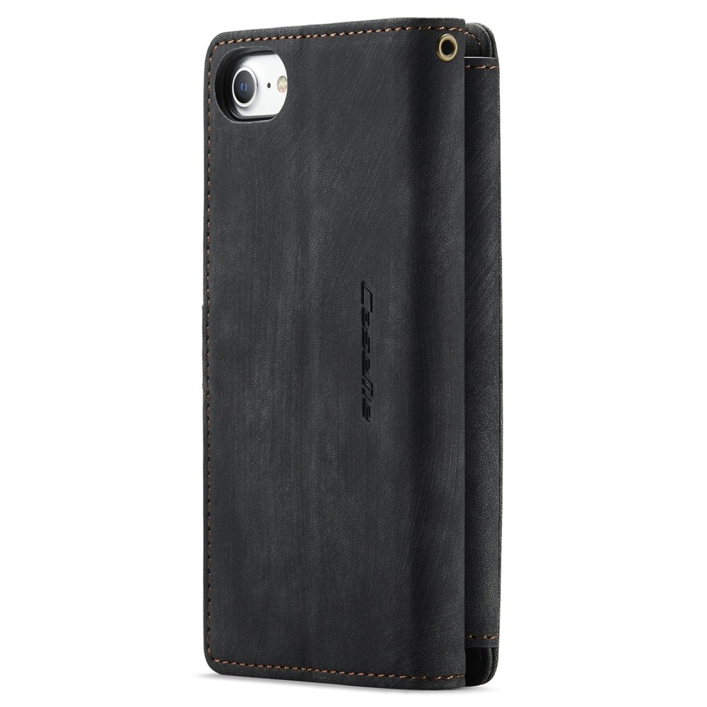 Zipper Plånboksfodral iPhone SE (2020) svart