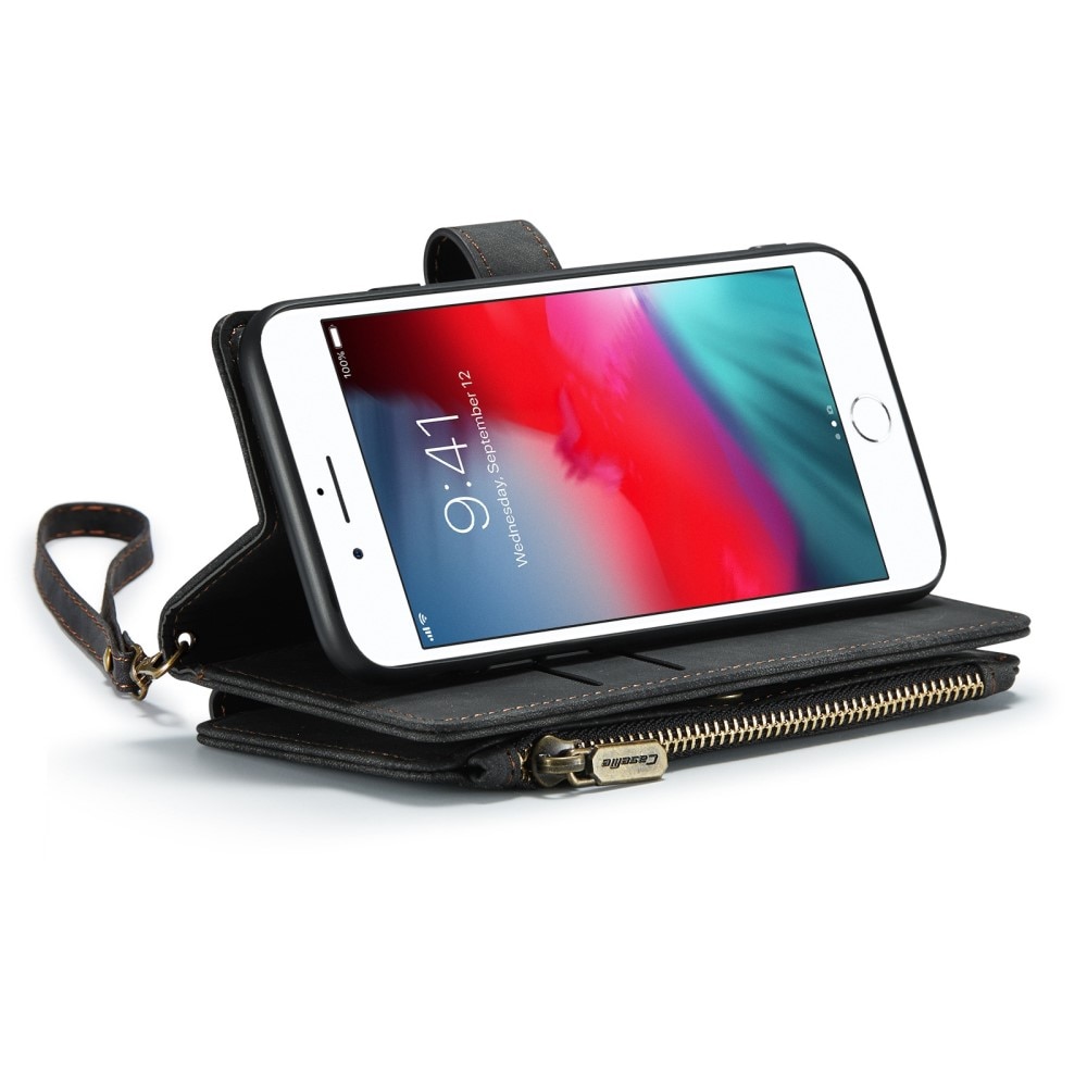 Zipper Plånboksfodral iPhone SE (2022) svart