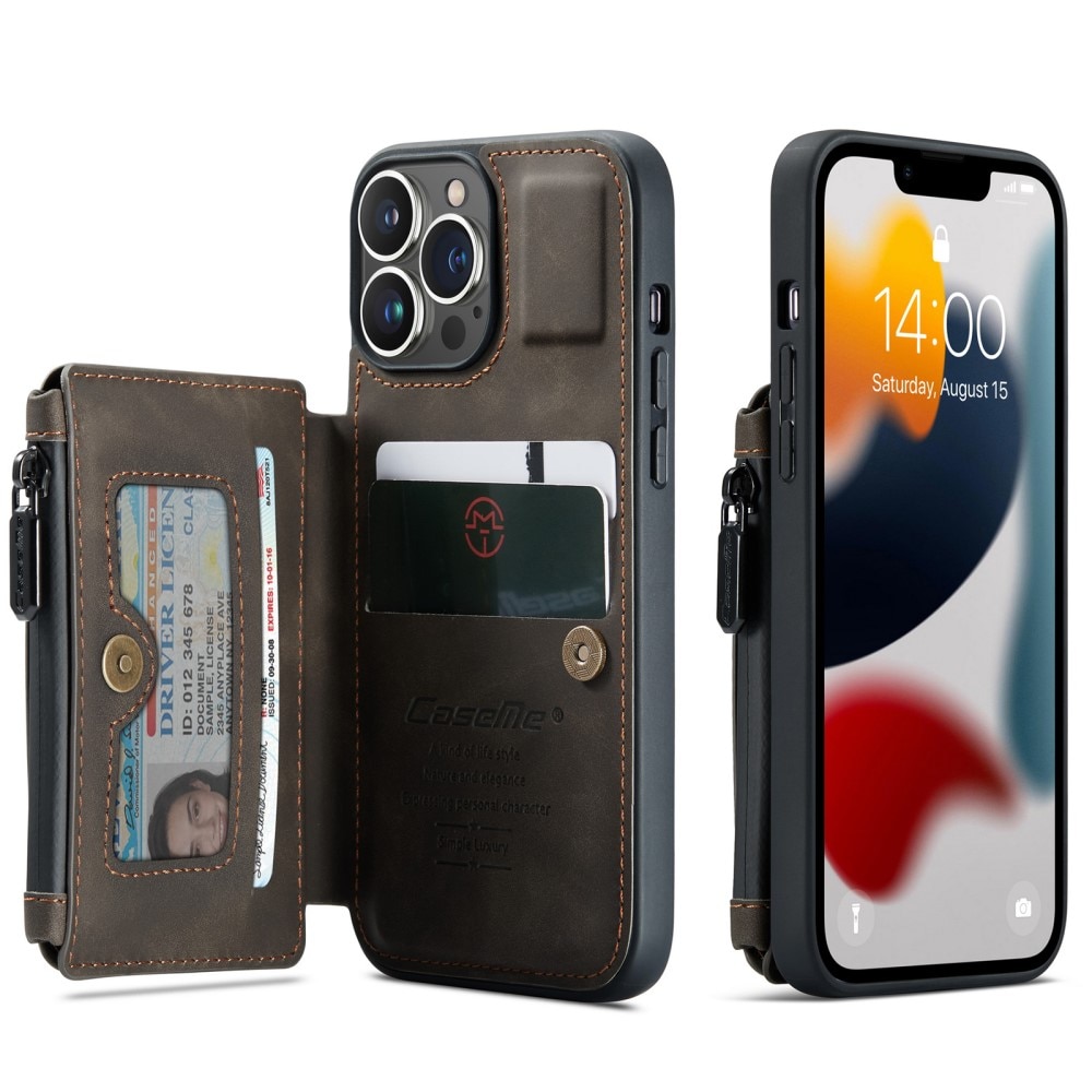 Multi-slot Skal iPhone 13 Pro brun