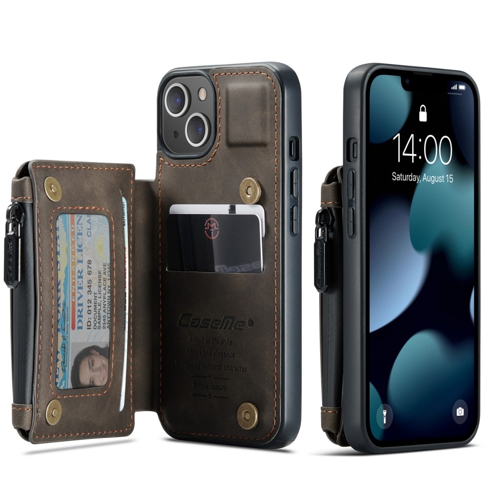 Multi-slot Skal iPhone 13 brun