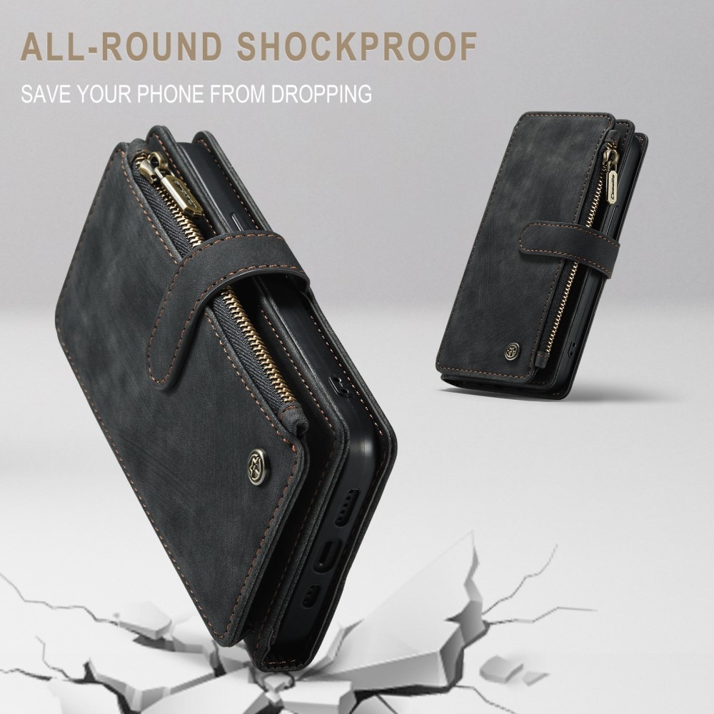 Zipper Plånboksfodral iPhone 13 Pro svart