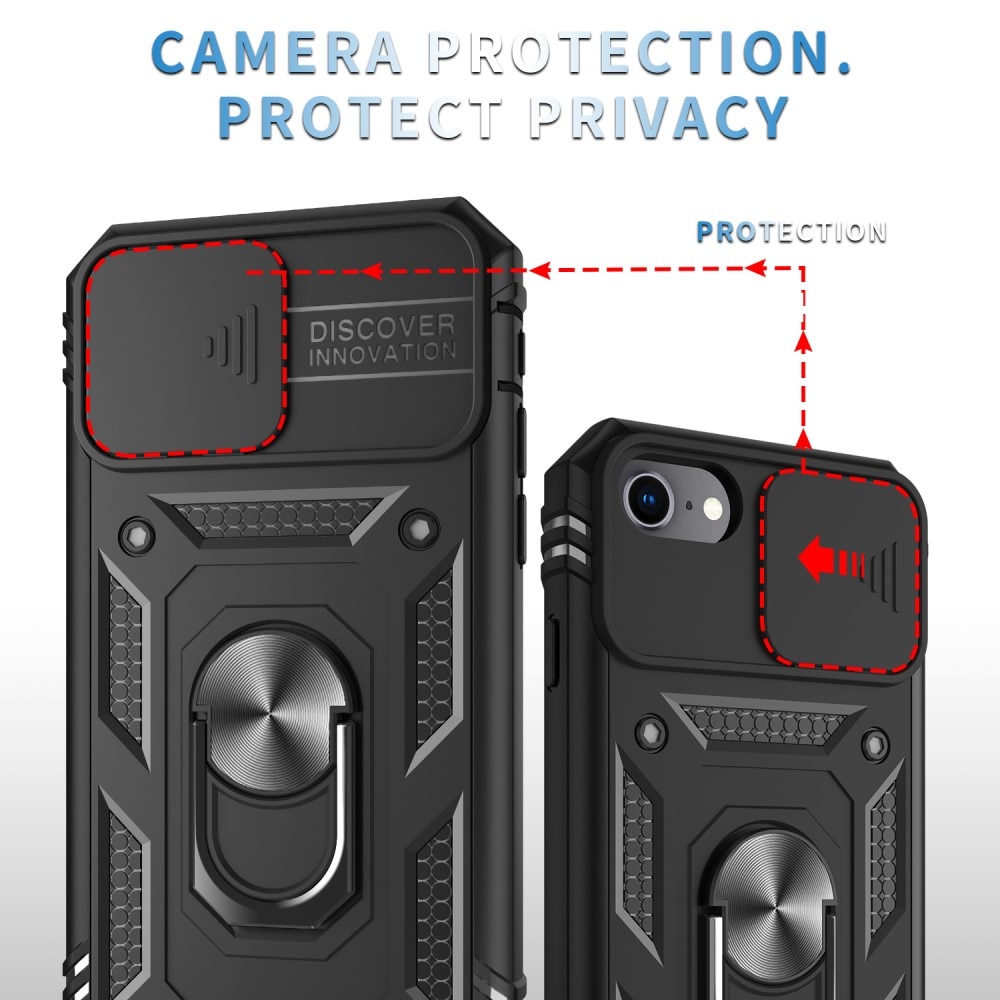 Hybridskal Ring+Kameraskydd iPhone 7/8/SE svart