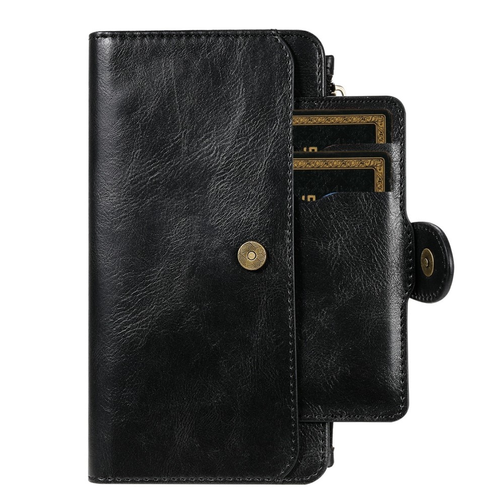 Magnet Leather Multi-Wallet iPhone 13 Pro svart