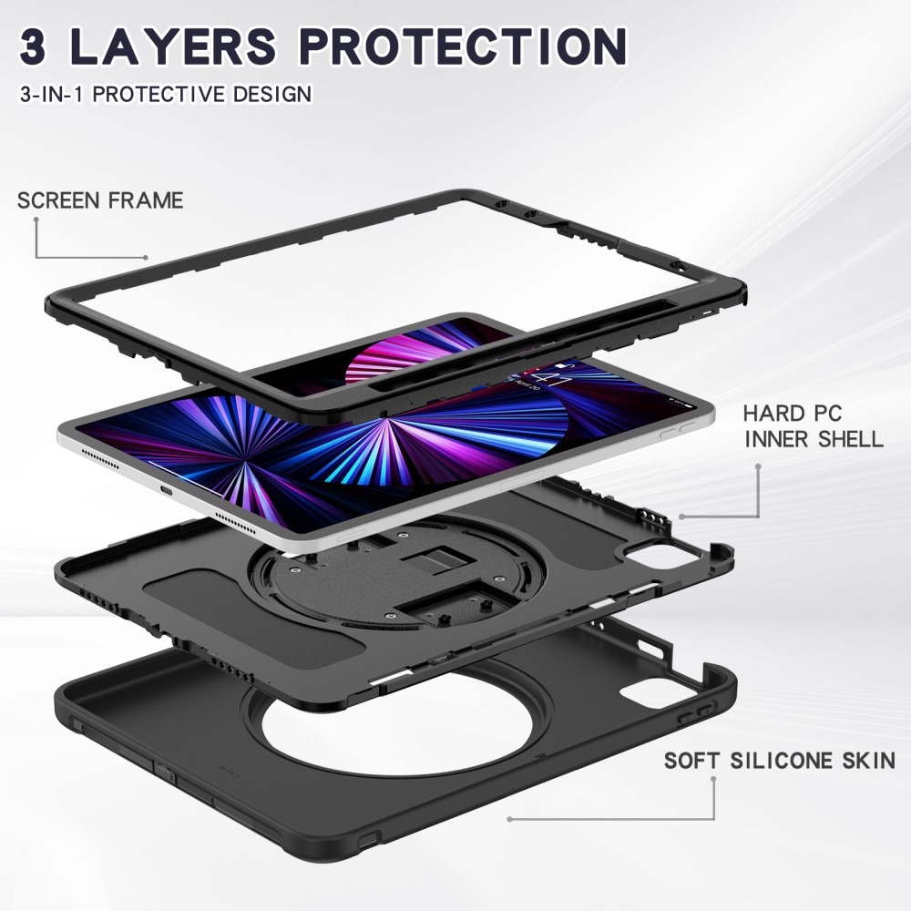 Stöttåligt Hybridskal iPad Pro 11 4th Gen (2022) svart