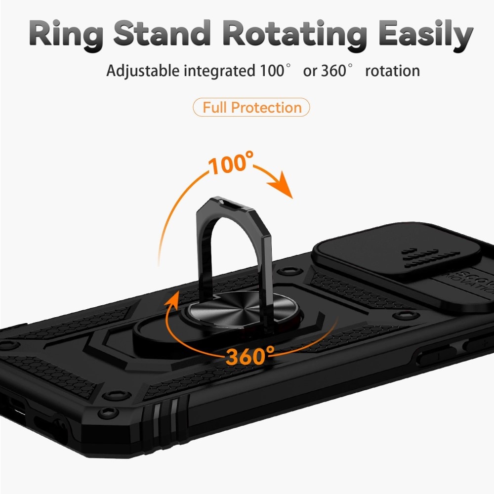 Hybridskal Ring+Kameraskydd iPhone SE (2022) svart