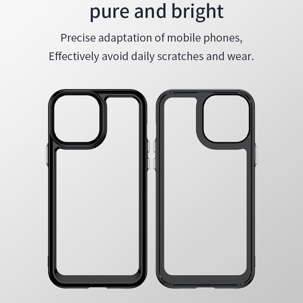TPU + Plexiglas Hybrid Skal iPhone 13 Pro Transparent
