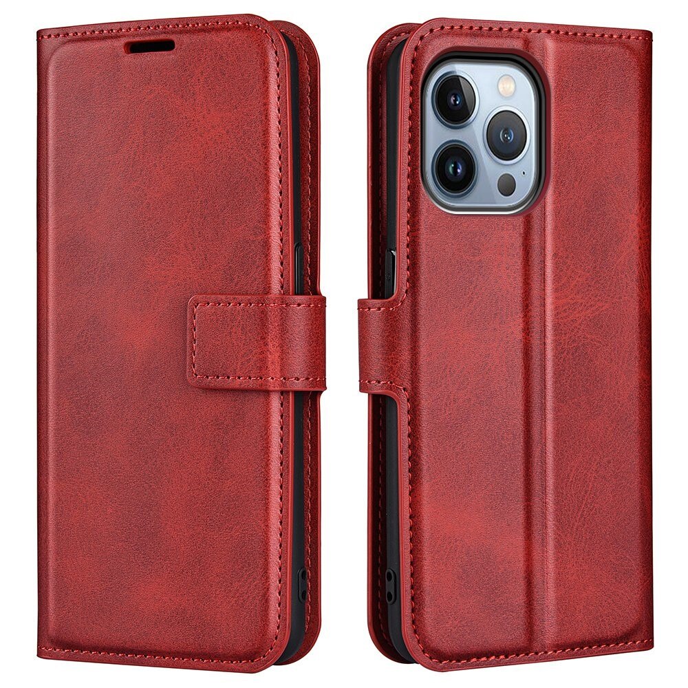 Leather Wallet iPhone 14 Pro Max Red