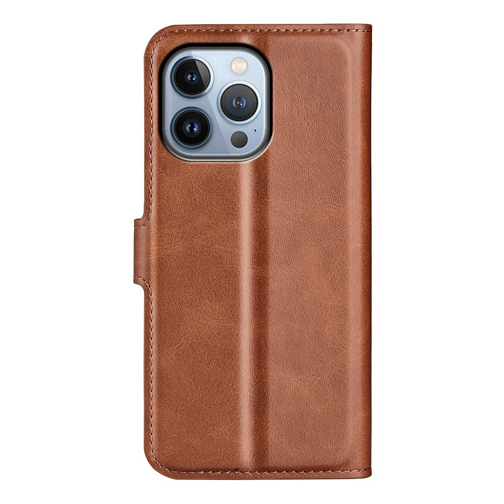 Leather Wallet iPhone 14 Pro Brown