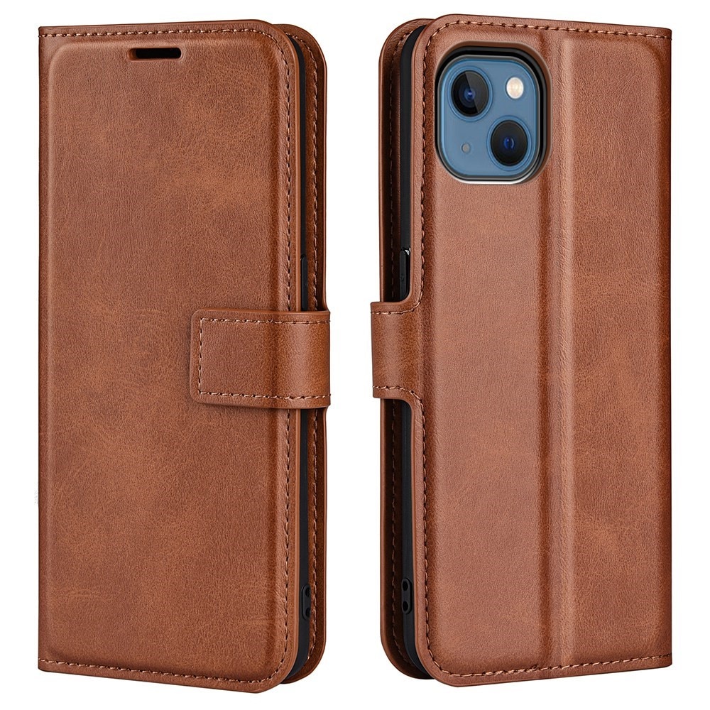 Leather Wallet iPhone 14 Max Brown