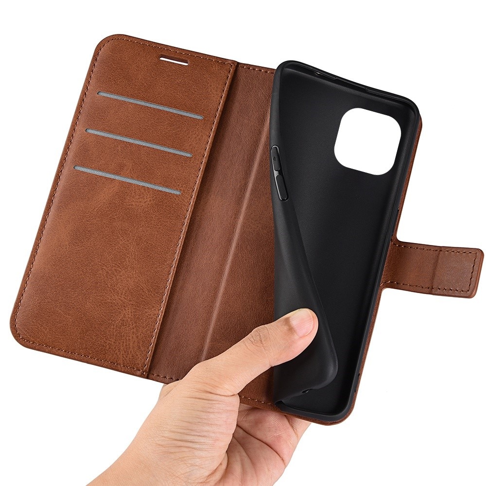 Leather Wallet iPhone 14 Plus Brown