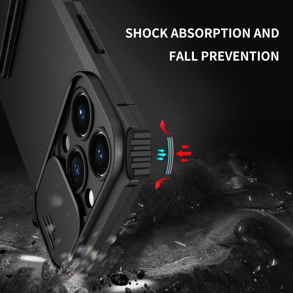 iPhone 13 Pro Kickstand Skal Kameraskydd svart