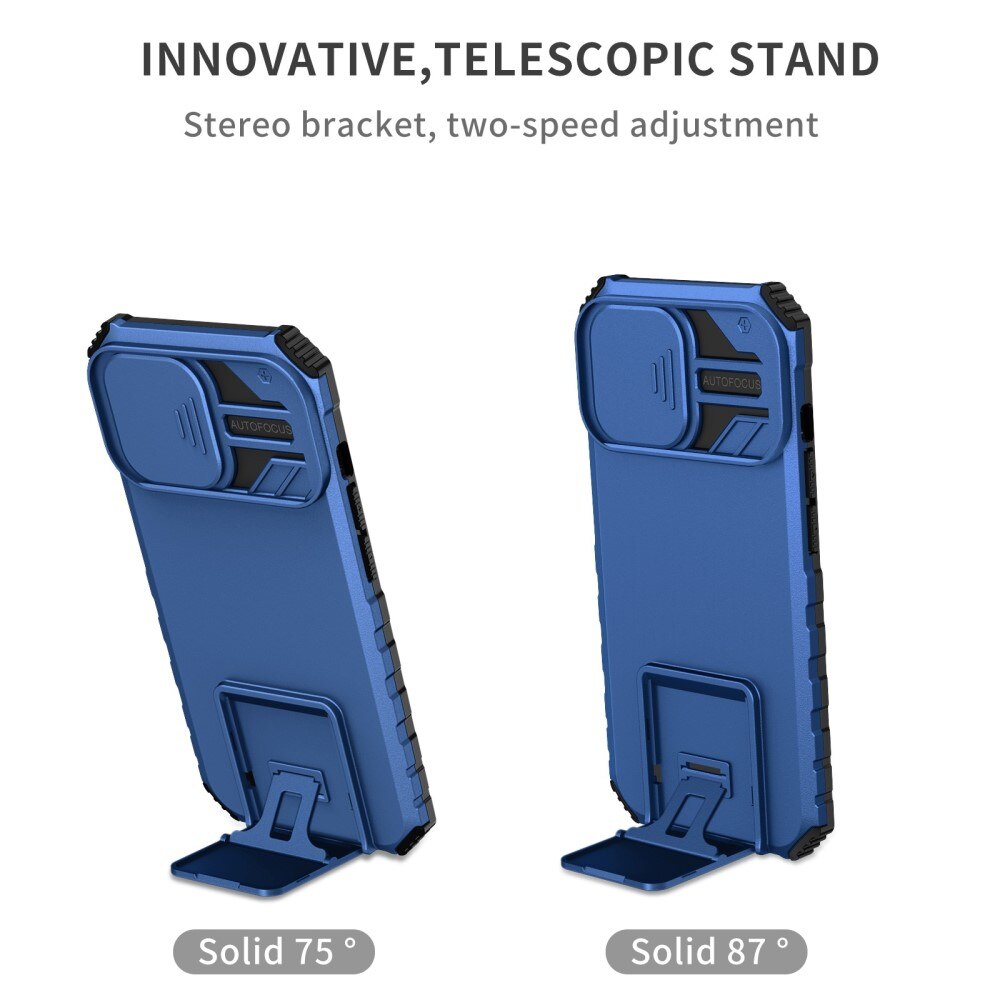 Apple iPhone 13 Pro Kickstand Skal Kameraskydd Blå