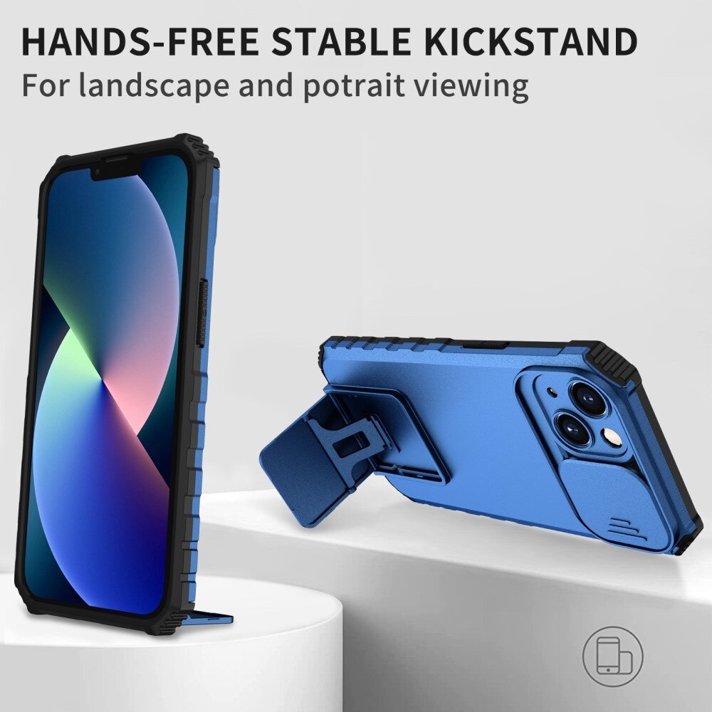 Apple iPhone 13 Pro Kickstand Skal Kameraskydd Blå