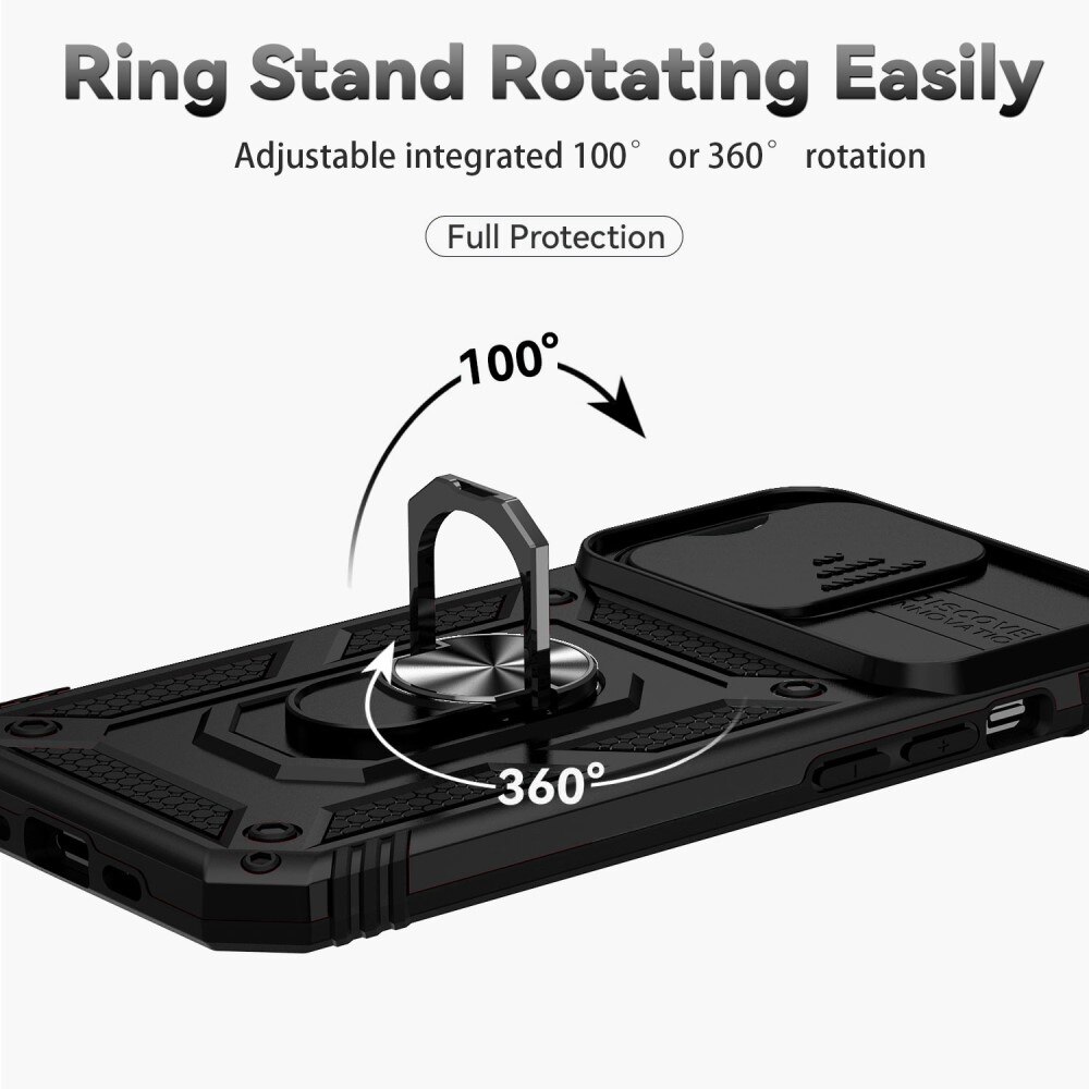 Hybridskal Ring + Kameraskydd iPhone 14 Pro Max Svart